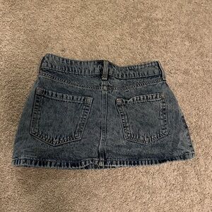 Hollister Mid Waist Denim Skirt (Shorts Underneath) - Blue